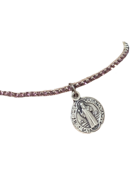 St. Benedict Rhinestone Bracelet