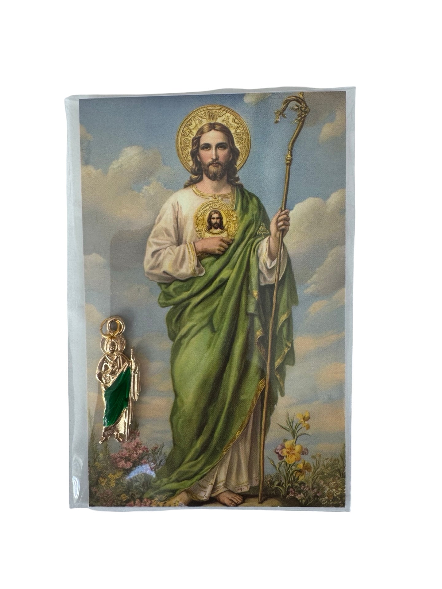 Colored St. Jude Pendant and Holy Card