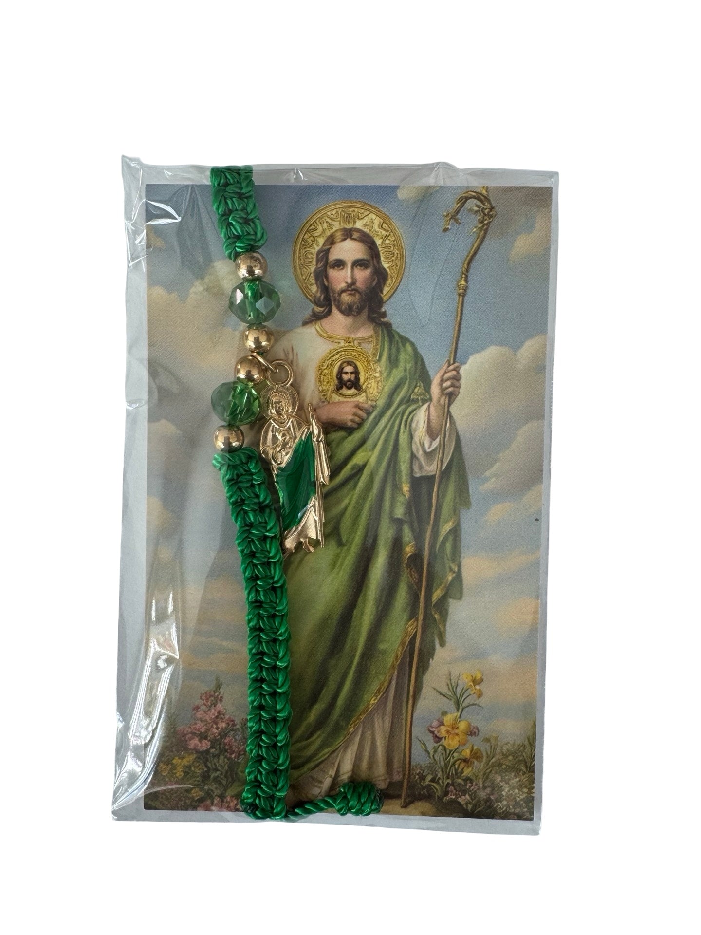 St. Jude Cord Bracelet With Hanging Medal