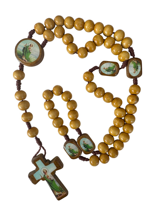 St. Jude Wooden Rosary