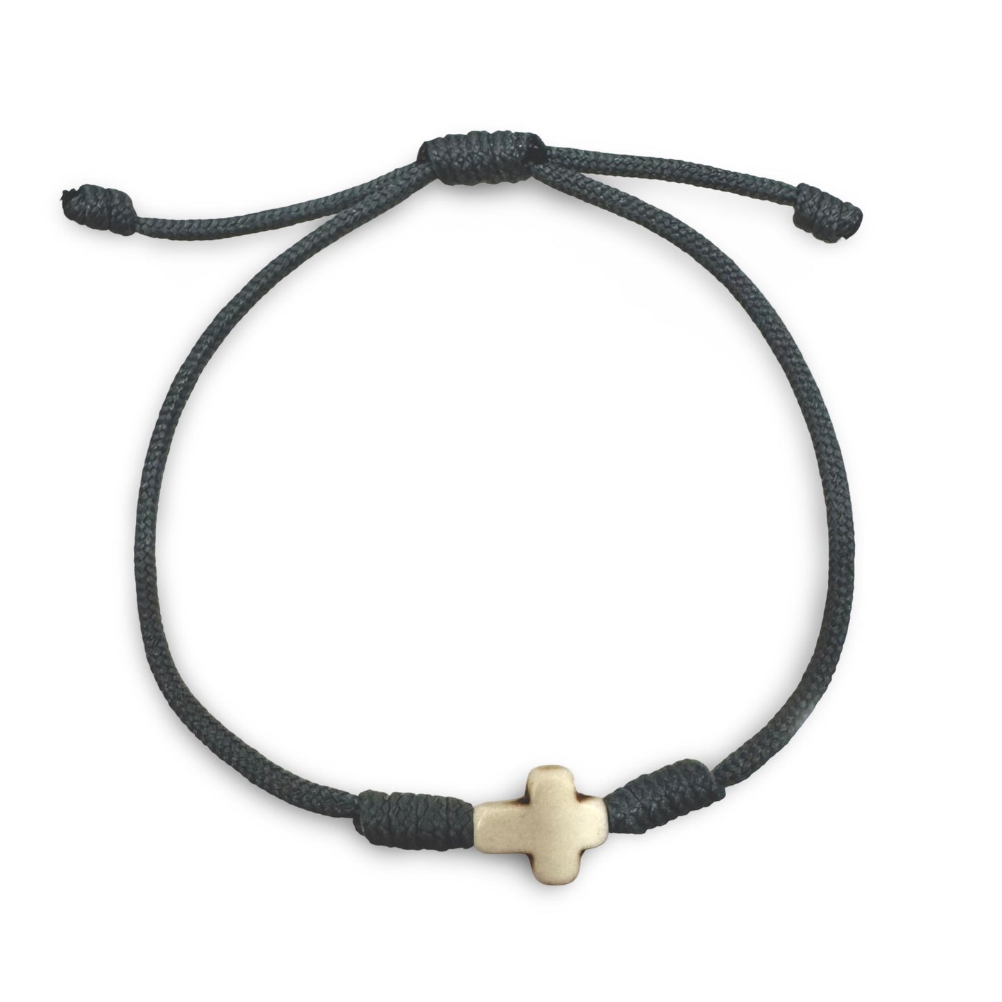 Stone Cross Cord Bracelet