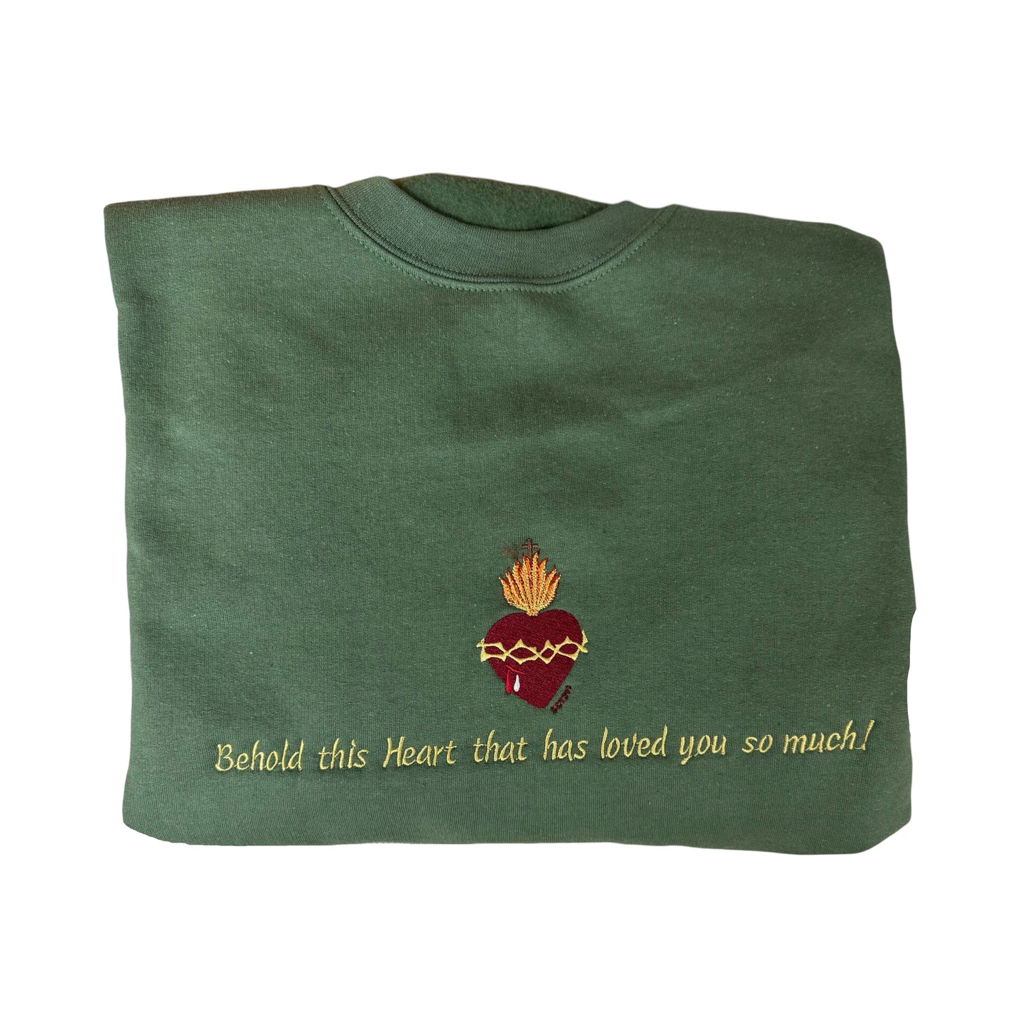 "Behold This Heart" Embroidered Crewneck Sweater by SCTJM