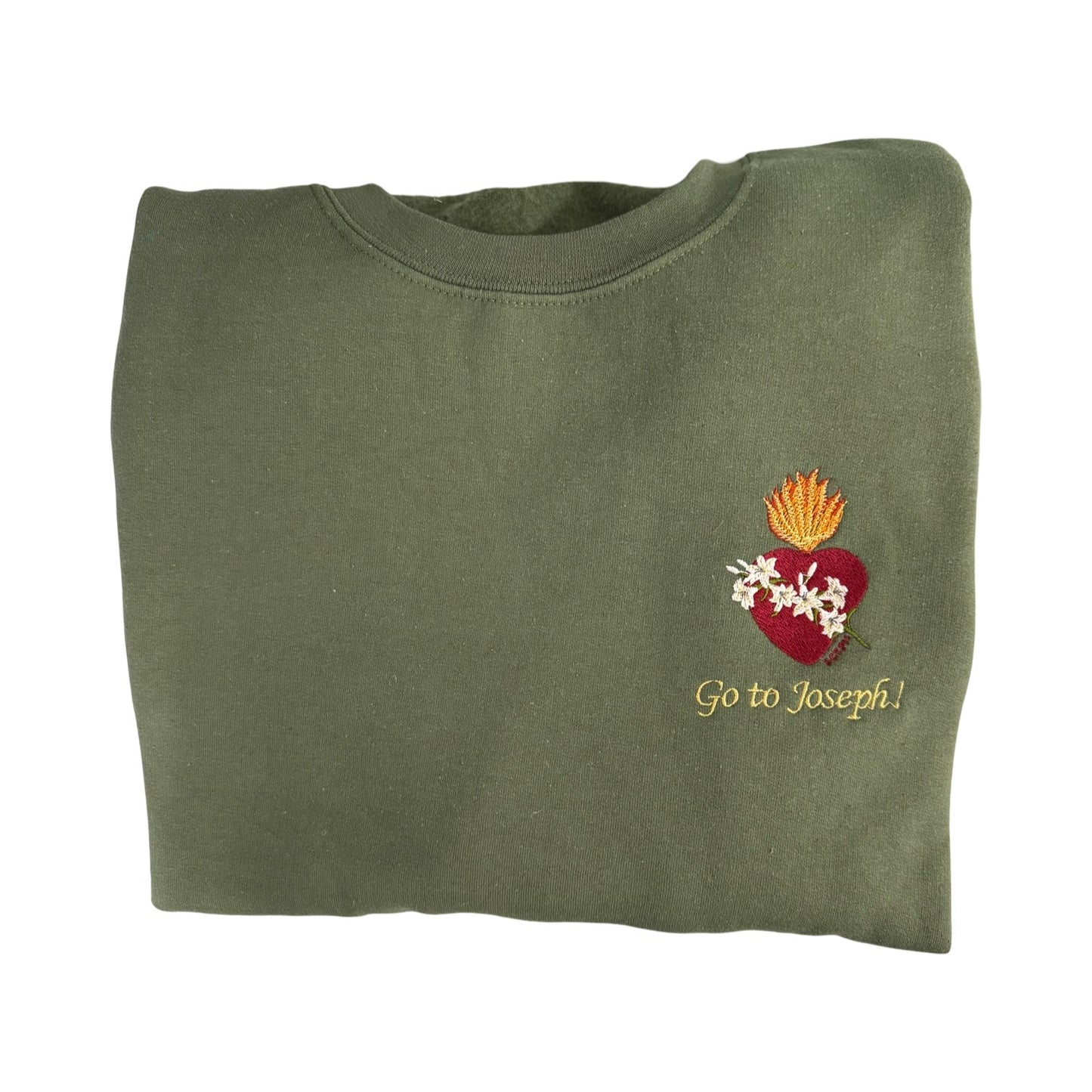 "Go to Joseph" Embroidered Crewneck Sweater by SCTJM