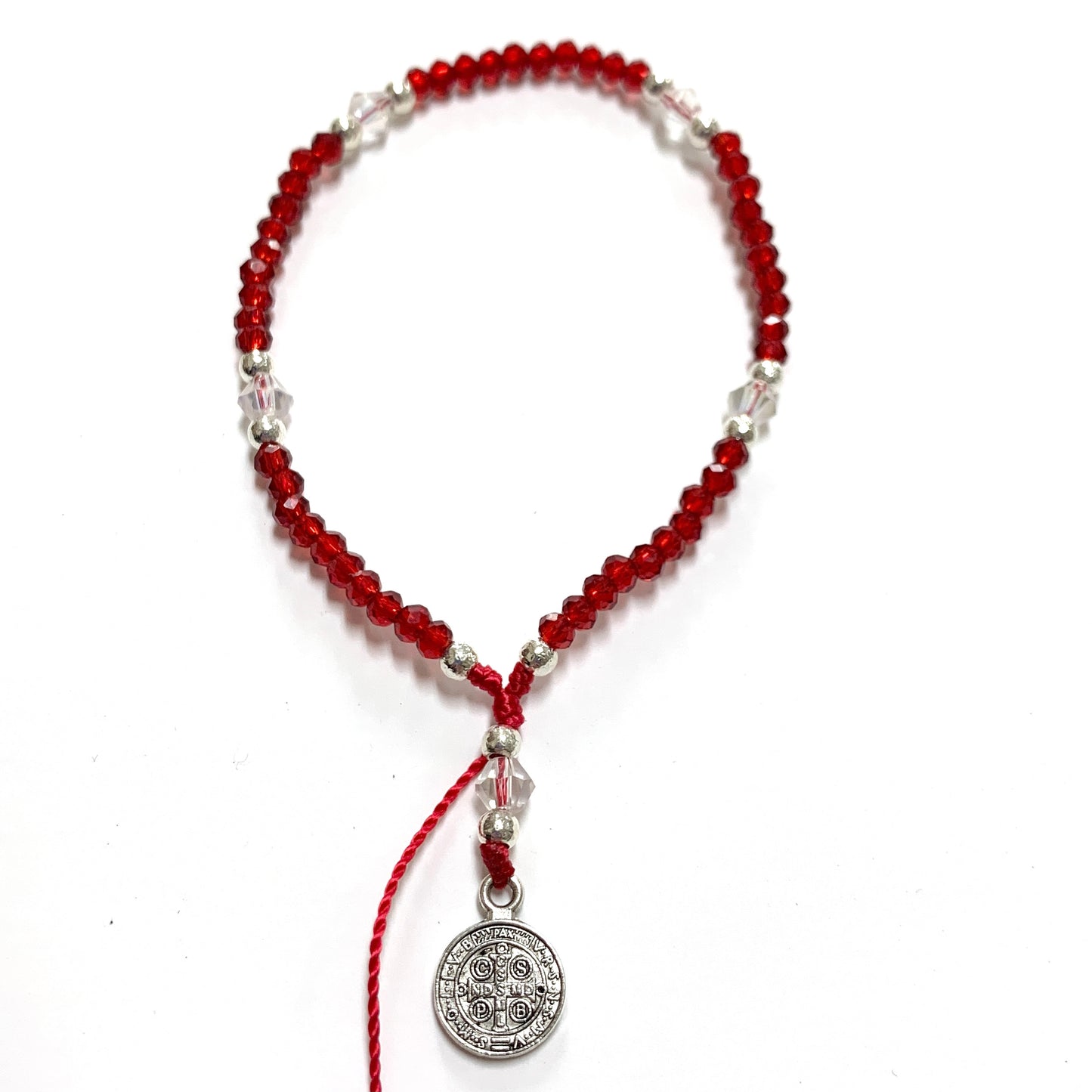 Rosary Bracelet of Assorted Colors and Medals