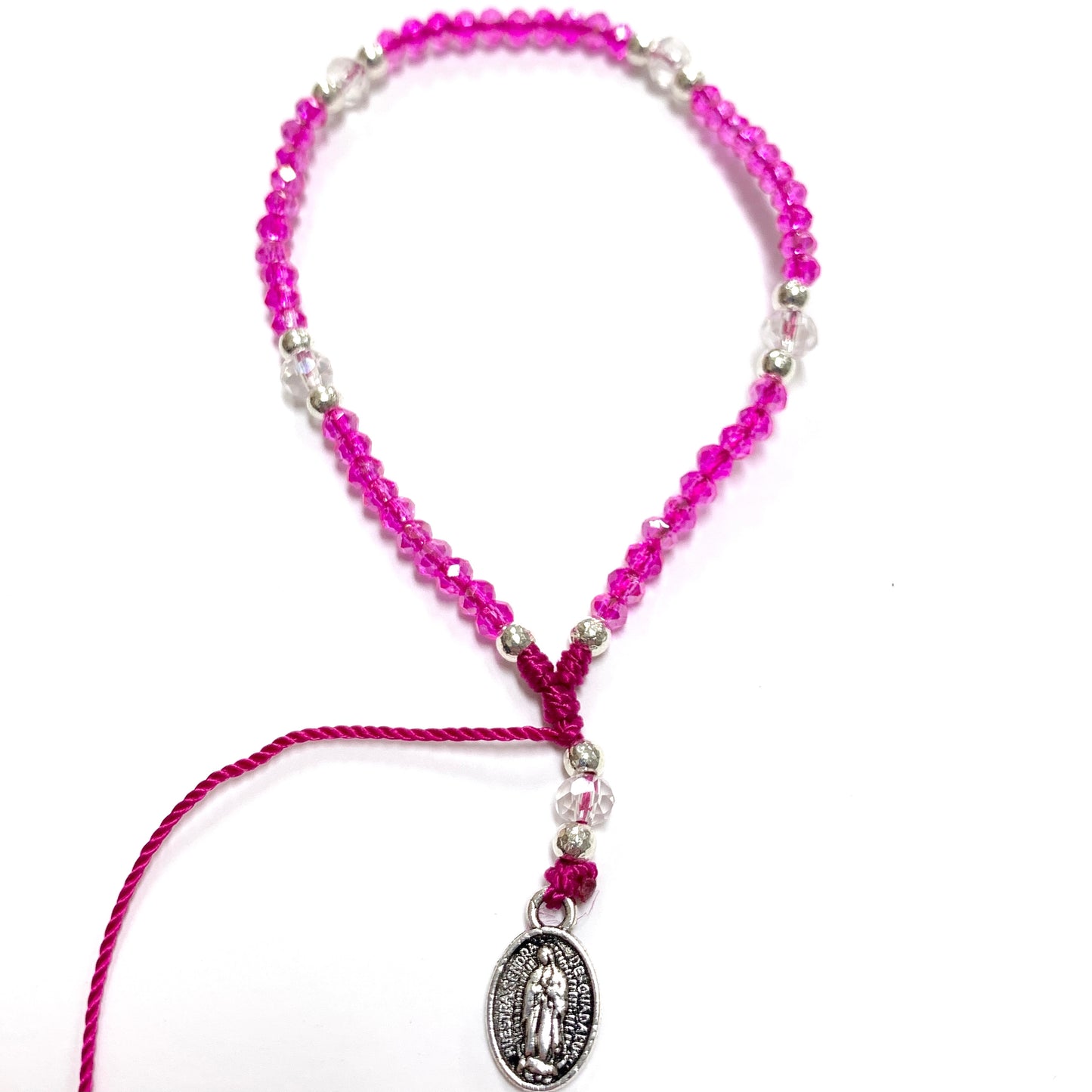 Rosary Bracelet of Assorted Colors and Medals
