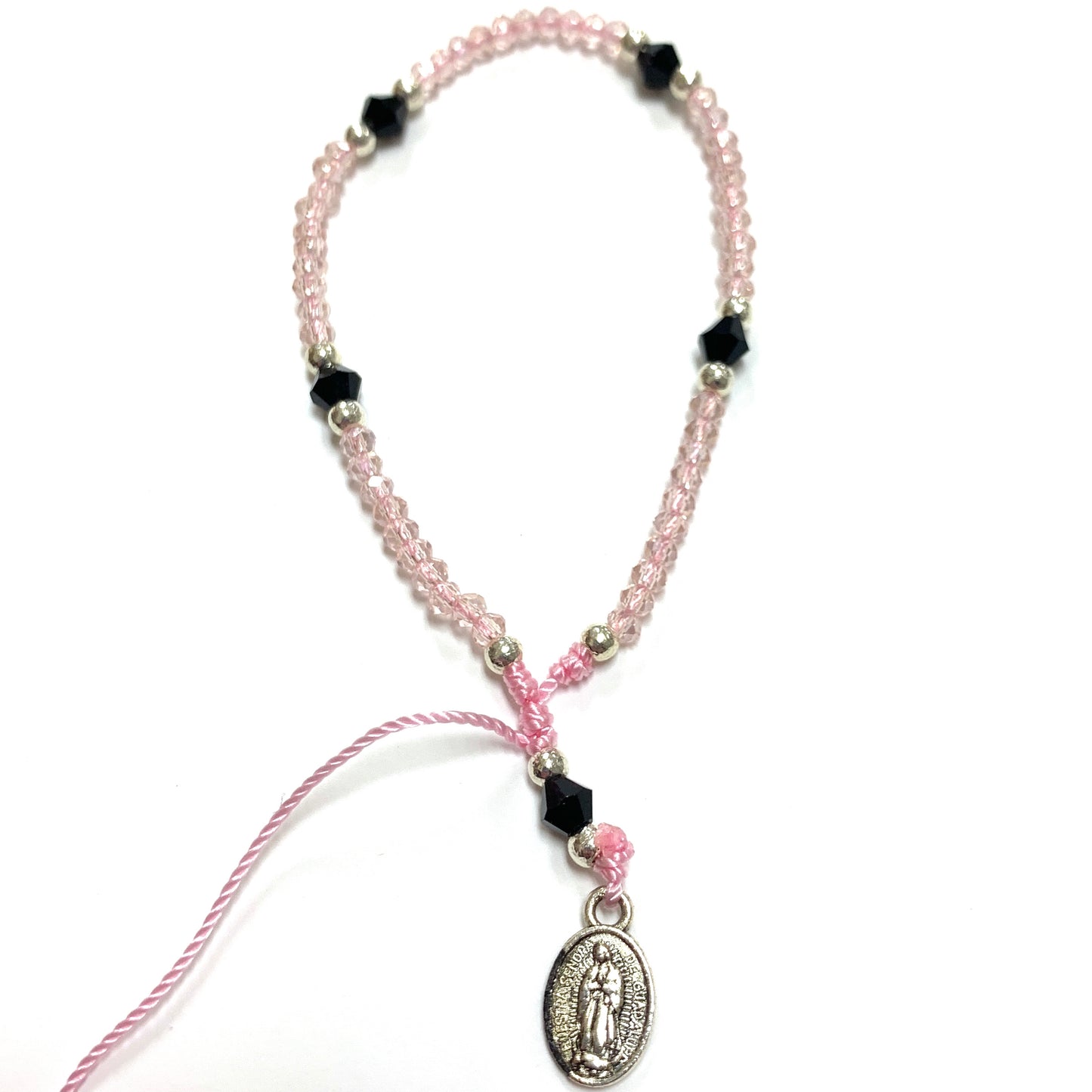 Rosary Bracelet of Assorted Colors and Medals