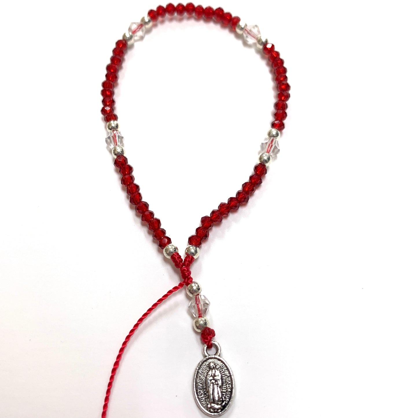 Rosary Bracelet of Assorted Colors and Medals