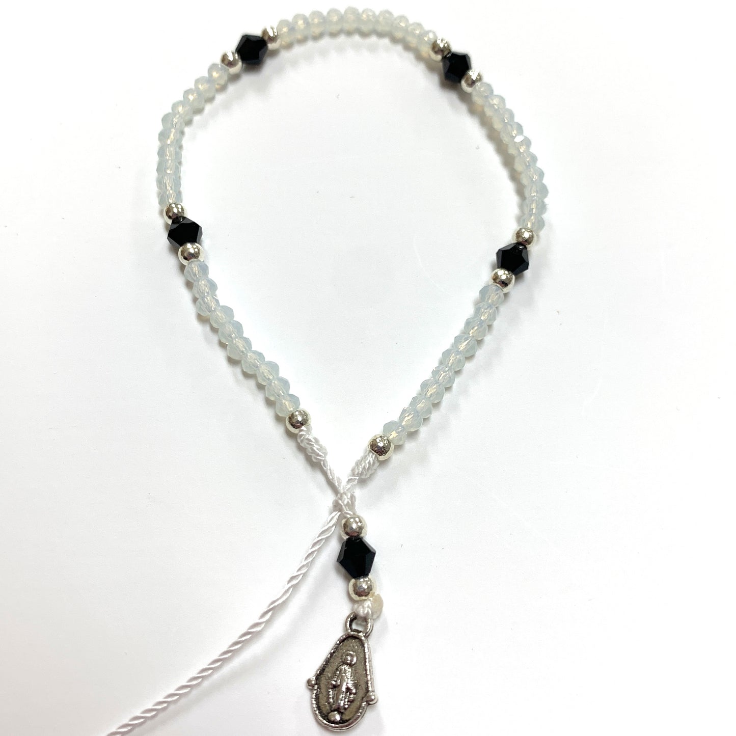 Rosary Bracelet of Assorted Colors and Medals