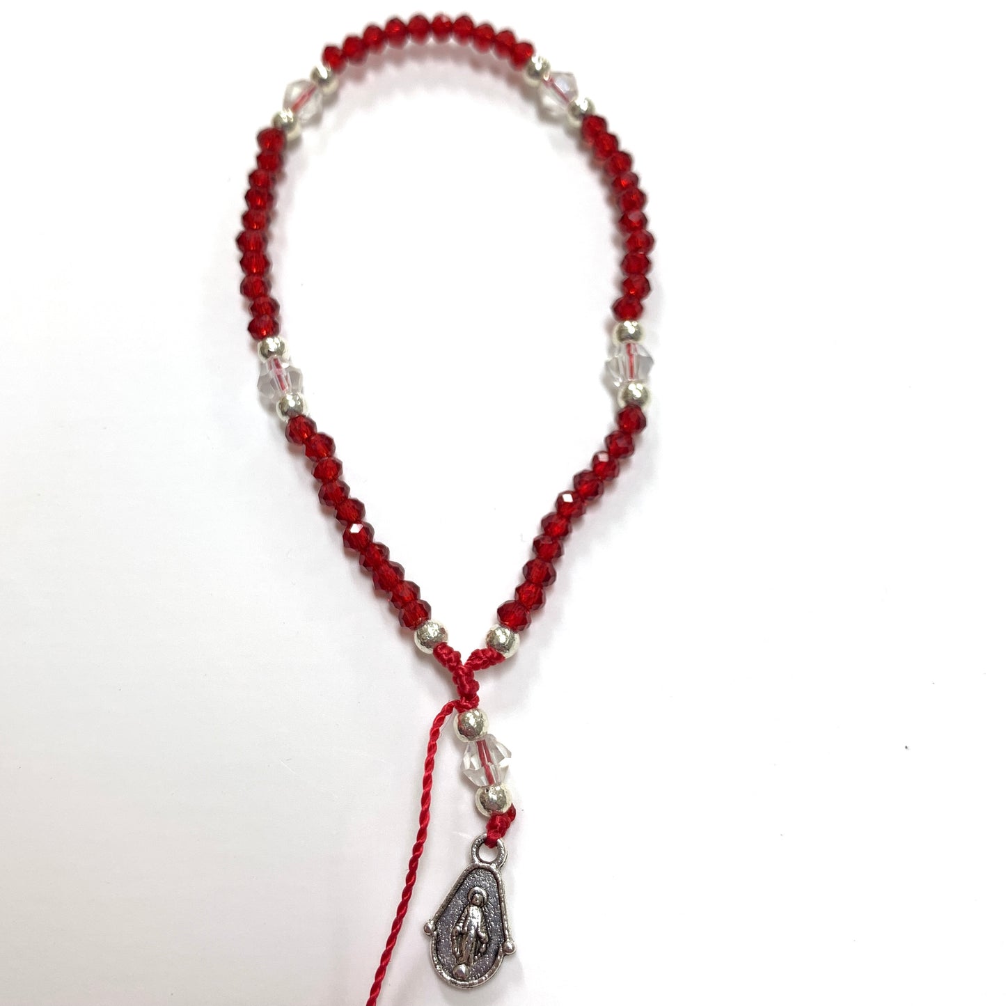 Rosary Bracelet of Assorted Colors and Medals