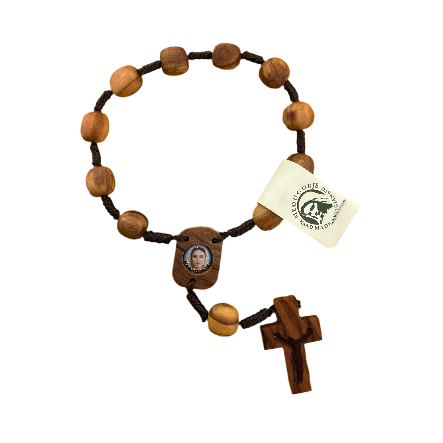 Large Olive Wood Queen of Peace Decade Rosary