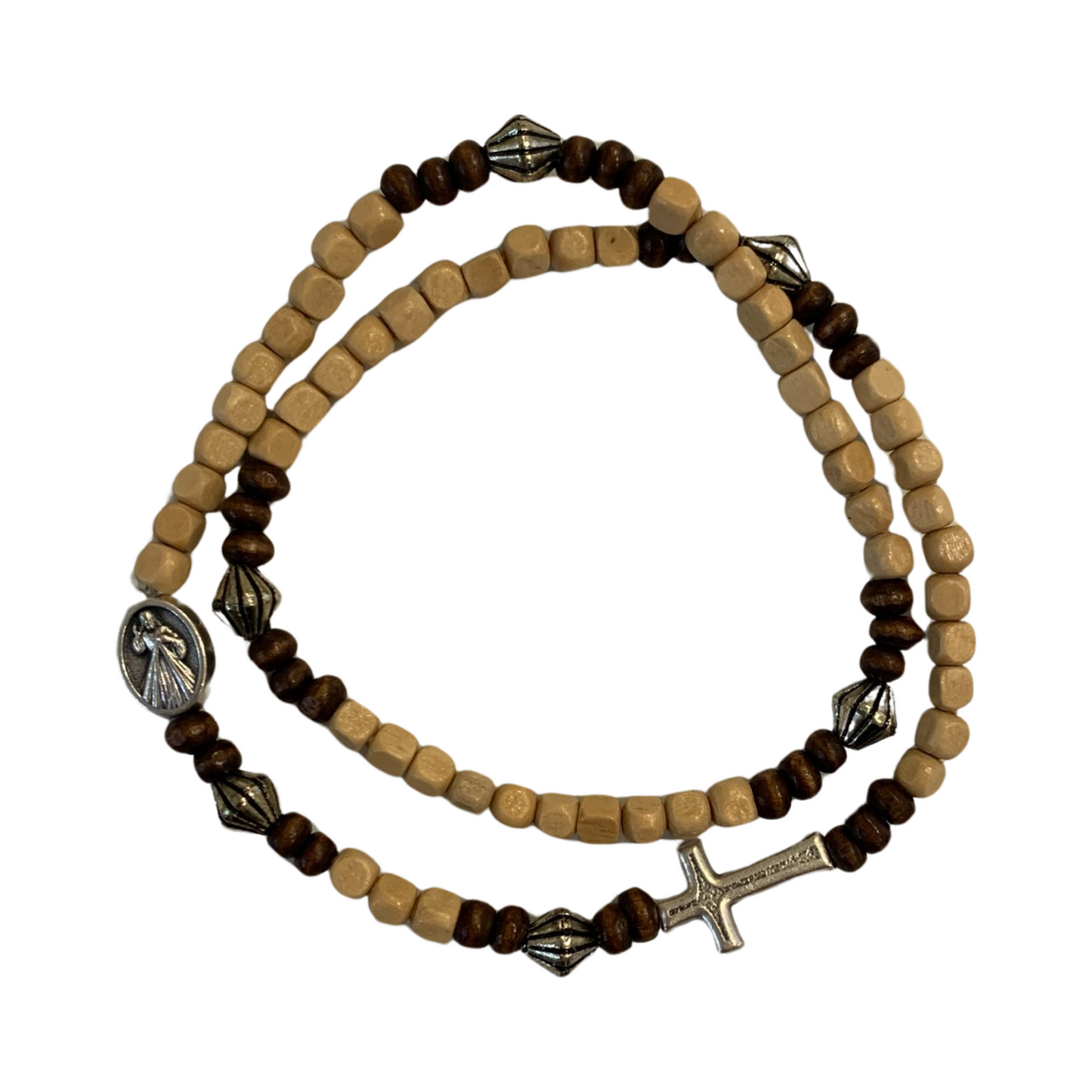 Wooden Wrap Rosary Bracelet of Assorted Colors