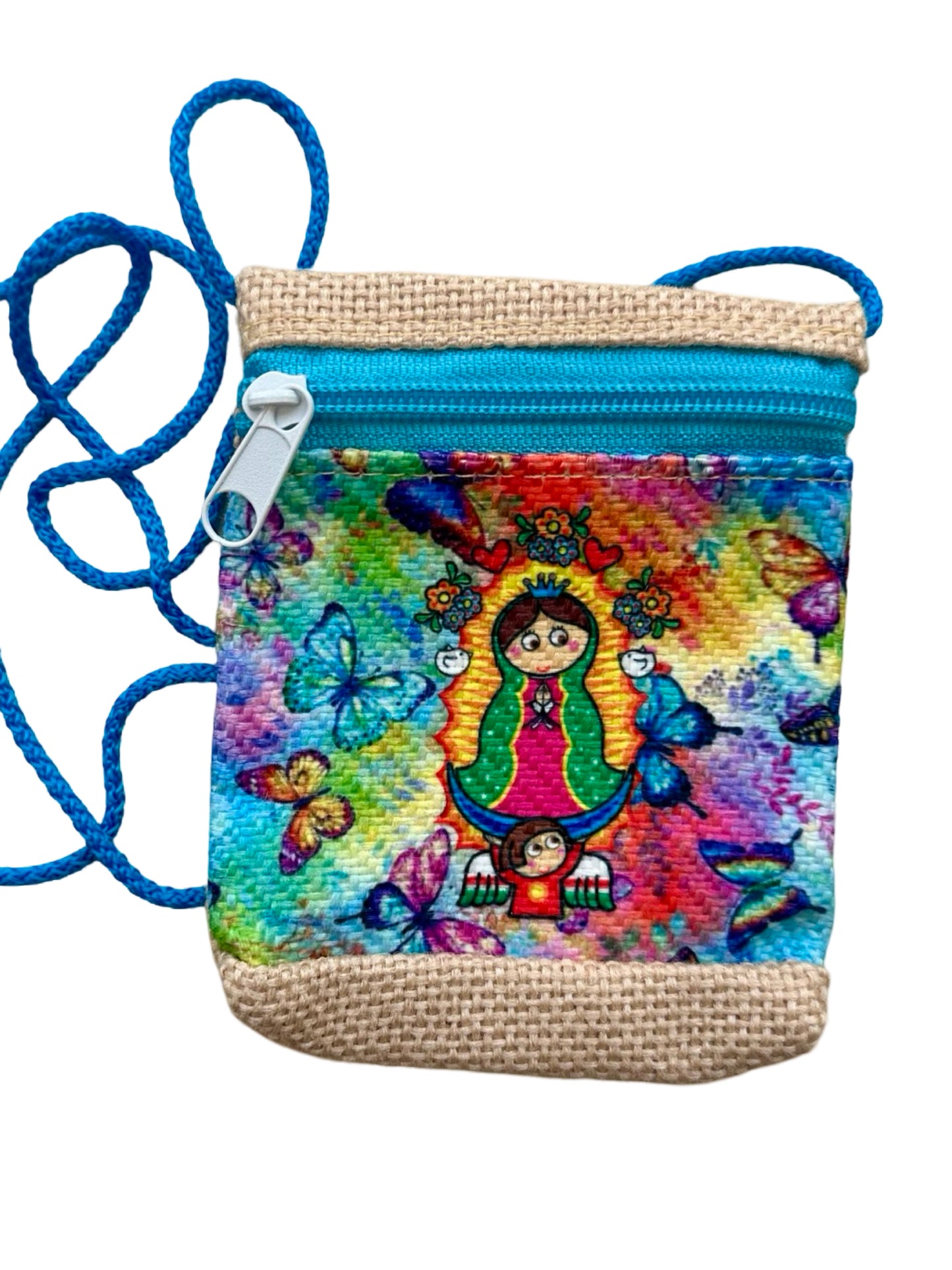 Our Lady of Guadalupe Mini Shoulder Bag with Zipper