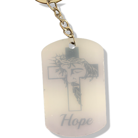 Double Sided "Man of Faith" Keychain