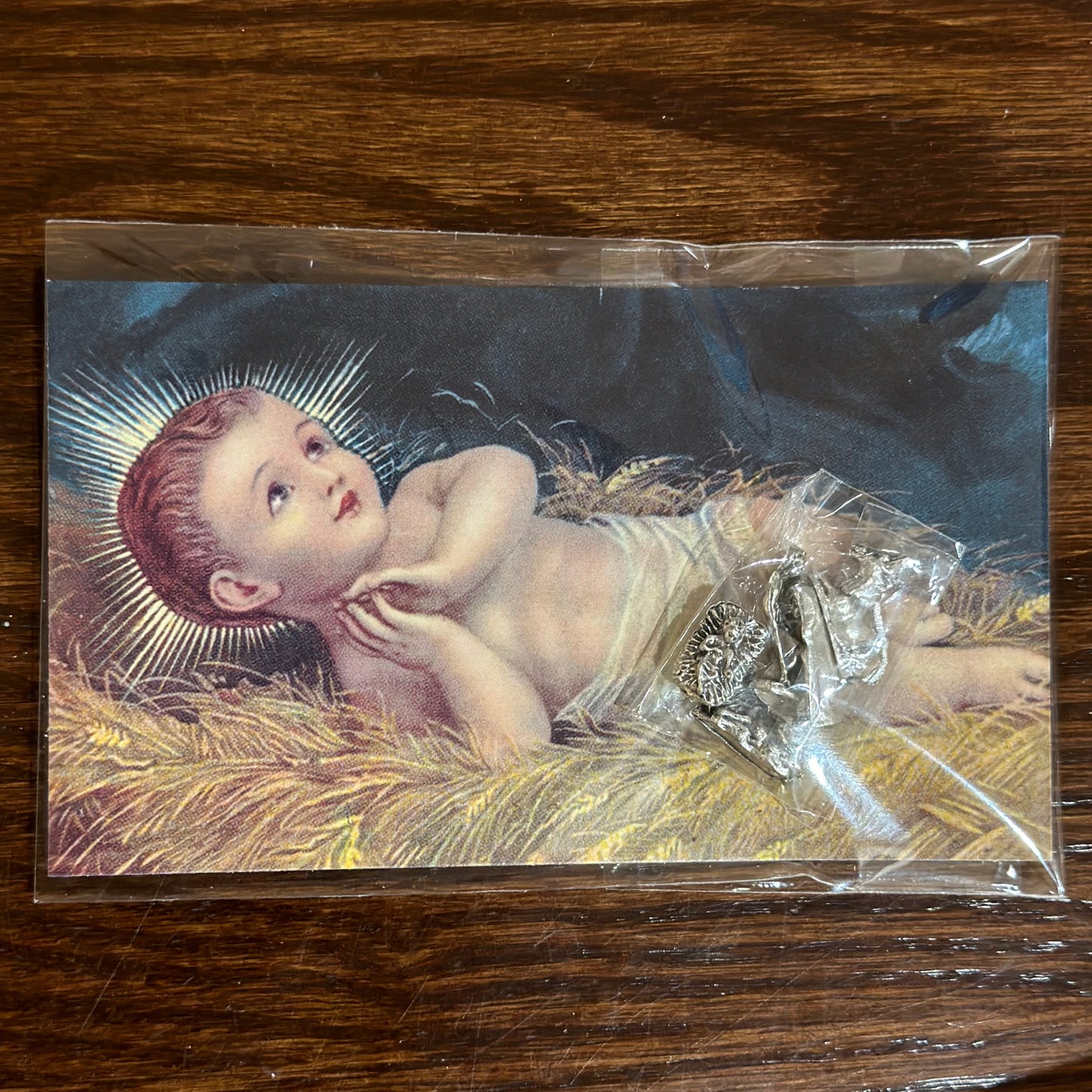 Miniature Nativity Set With Blessed Holy Card