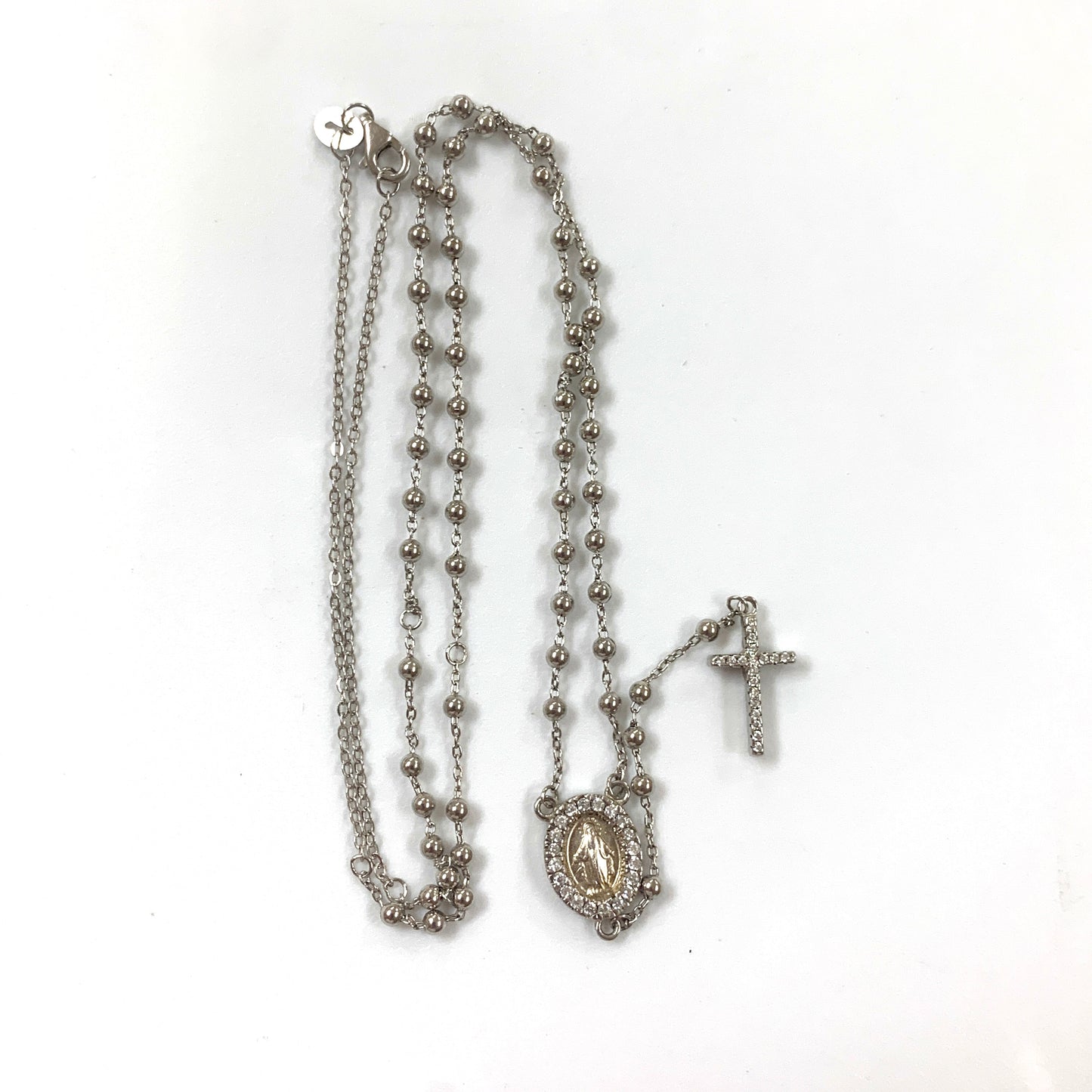 Miraculous Medal Rosary Necklace