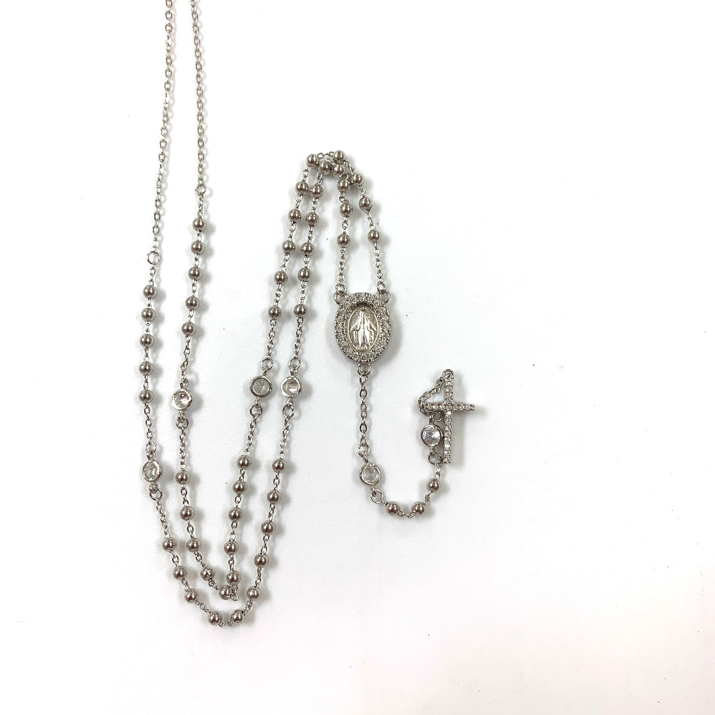 Miraculous Medal Rosary Necklace
