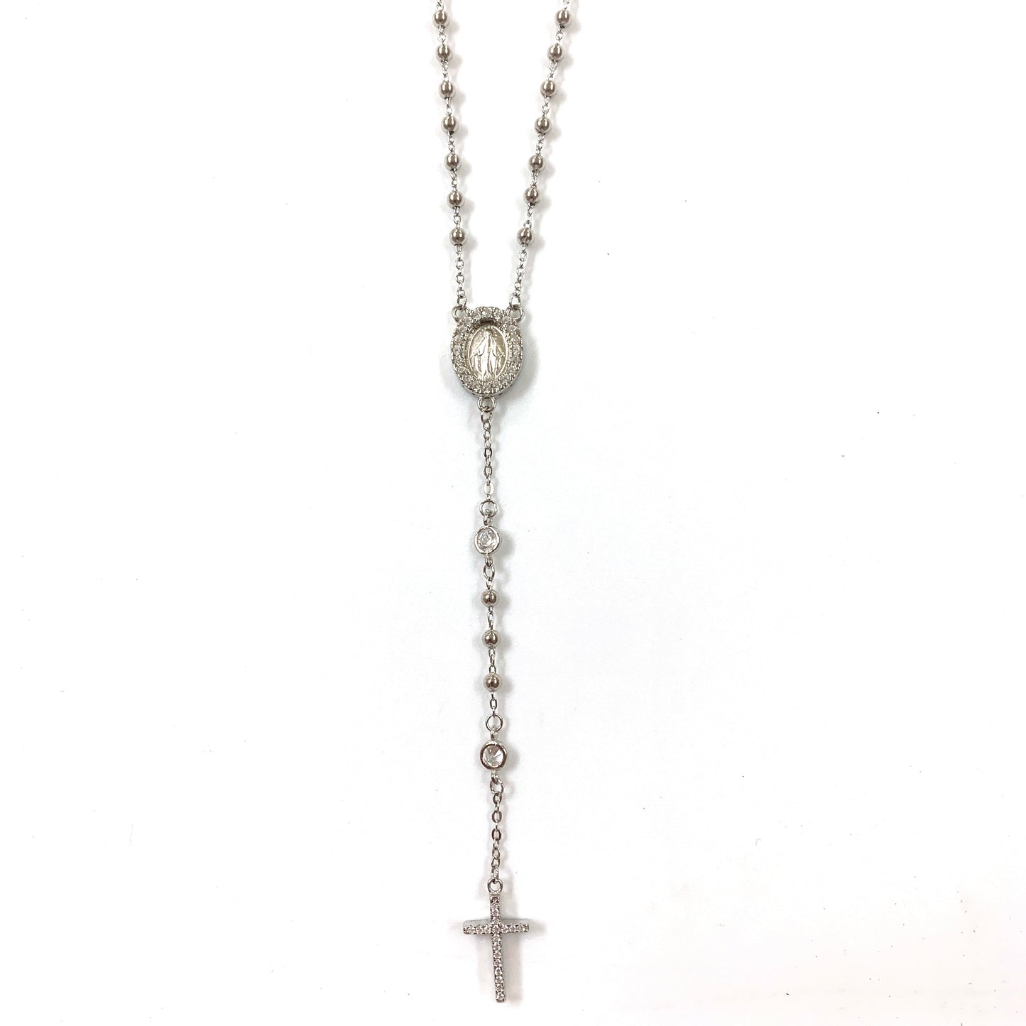 Miraculous Medal Rosary Necklace