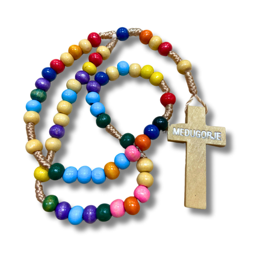 Multicolor Wood Rosary