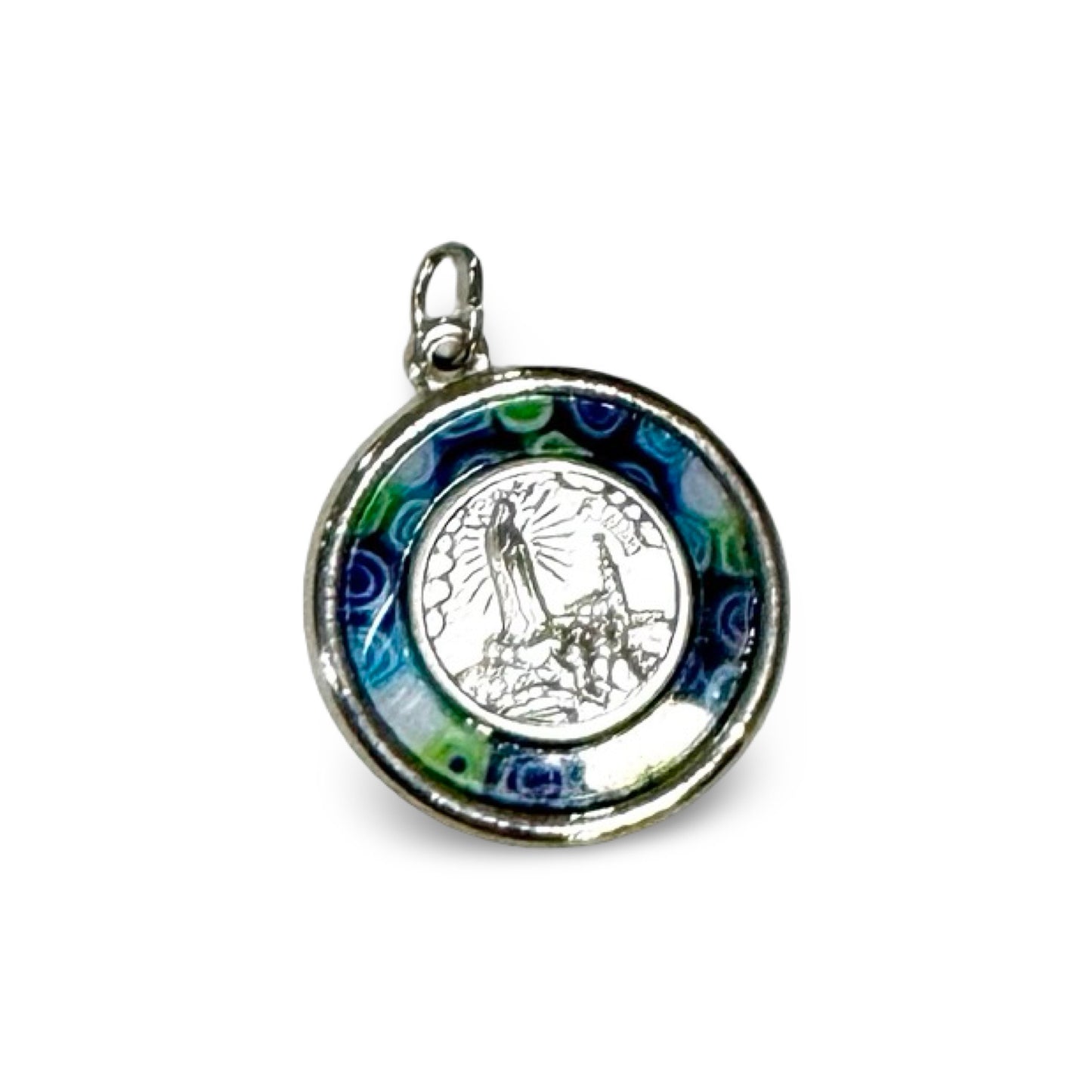 Our Lady of Fatima Murano Glass Medal