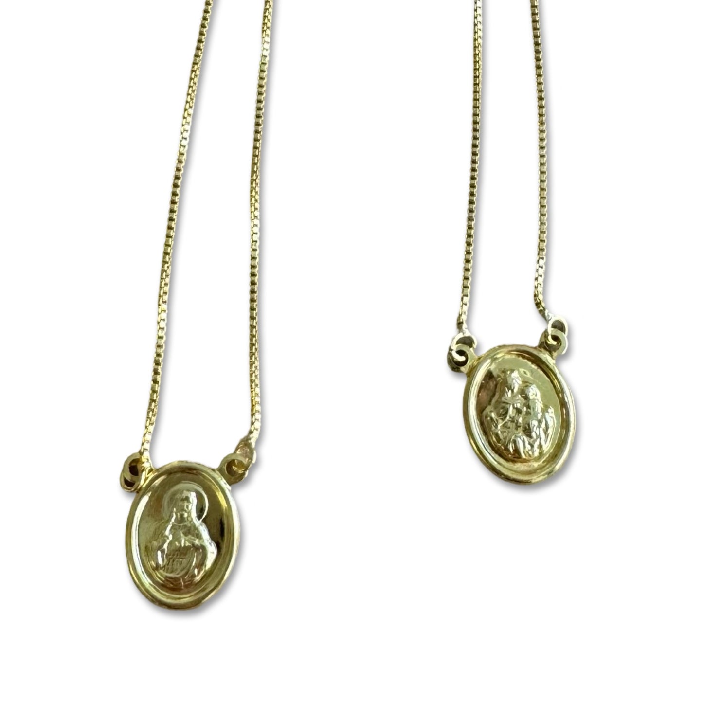 Oval Gold Scapular Necklace