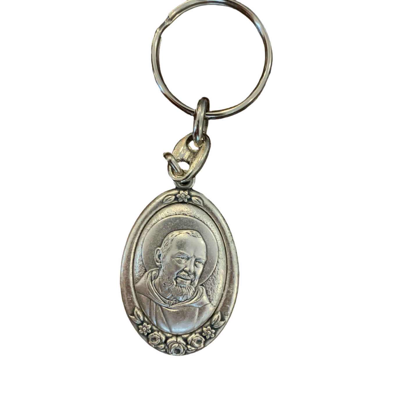 Padre Pio and St. Michael Keychain