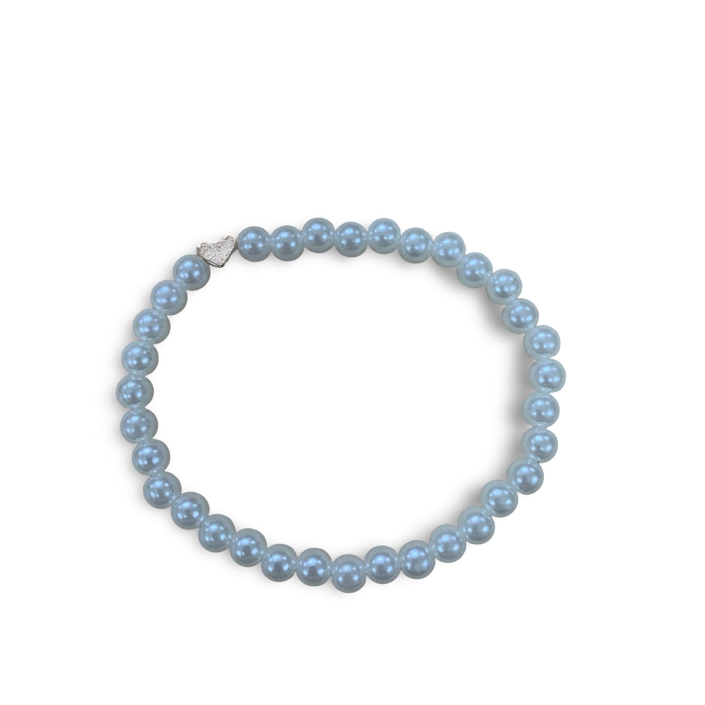 Pearl Beaded Golden Heart Bracelet