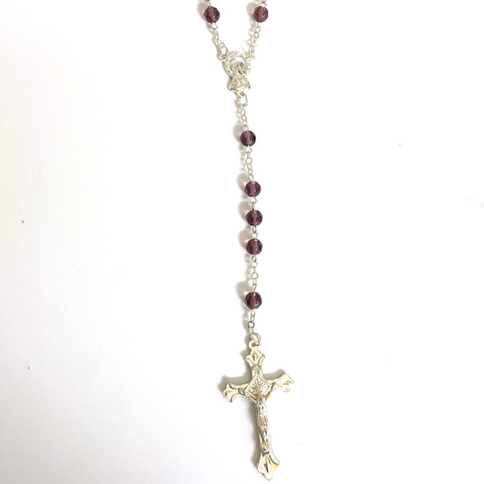 Purple Crystal Rosary