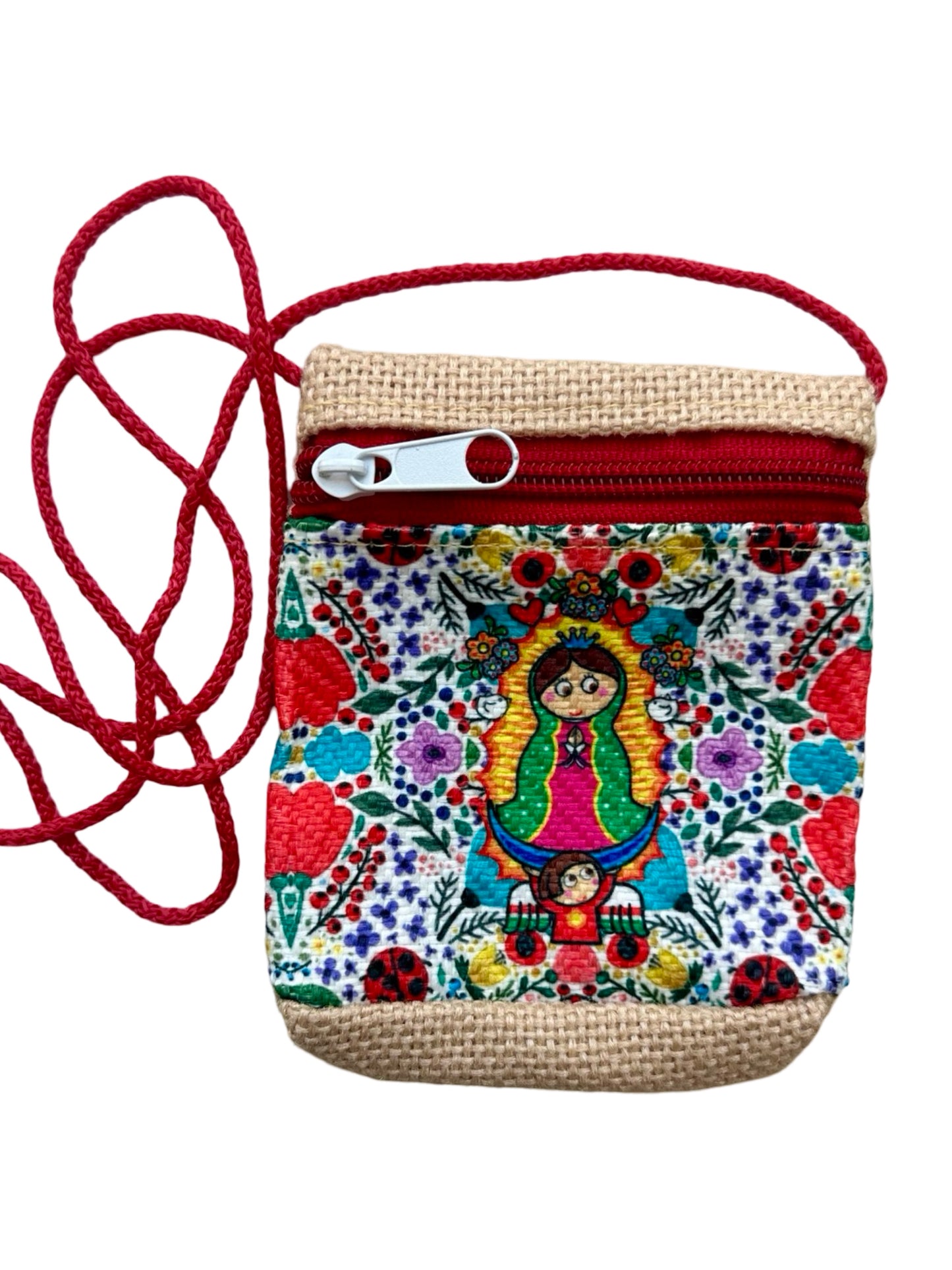 Our Lady of Guadalupe Mini Shoulder Bag with Zipper