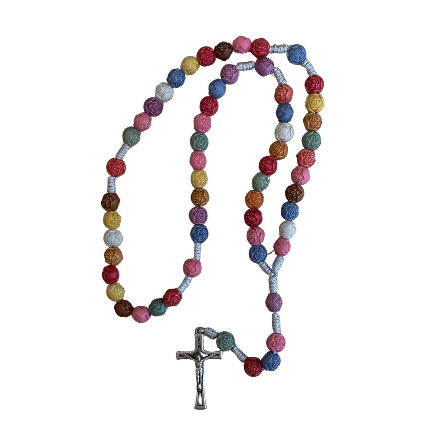 Rose Beaded Roary of Assorted Colors