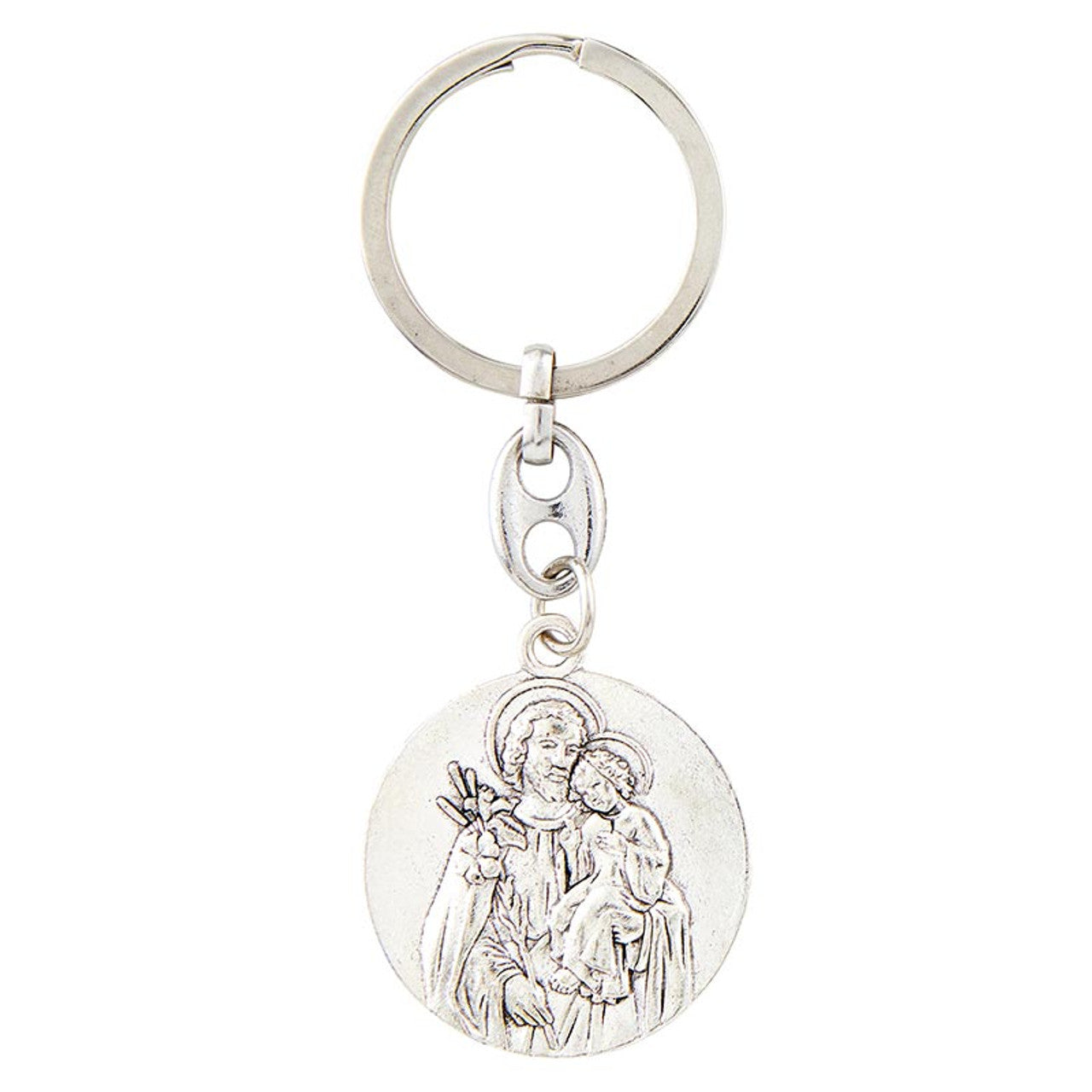 Round St. Joseph Keychain