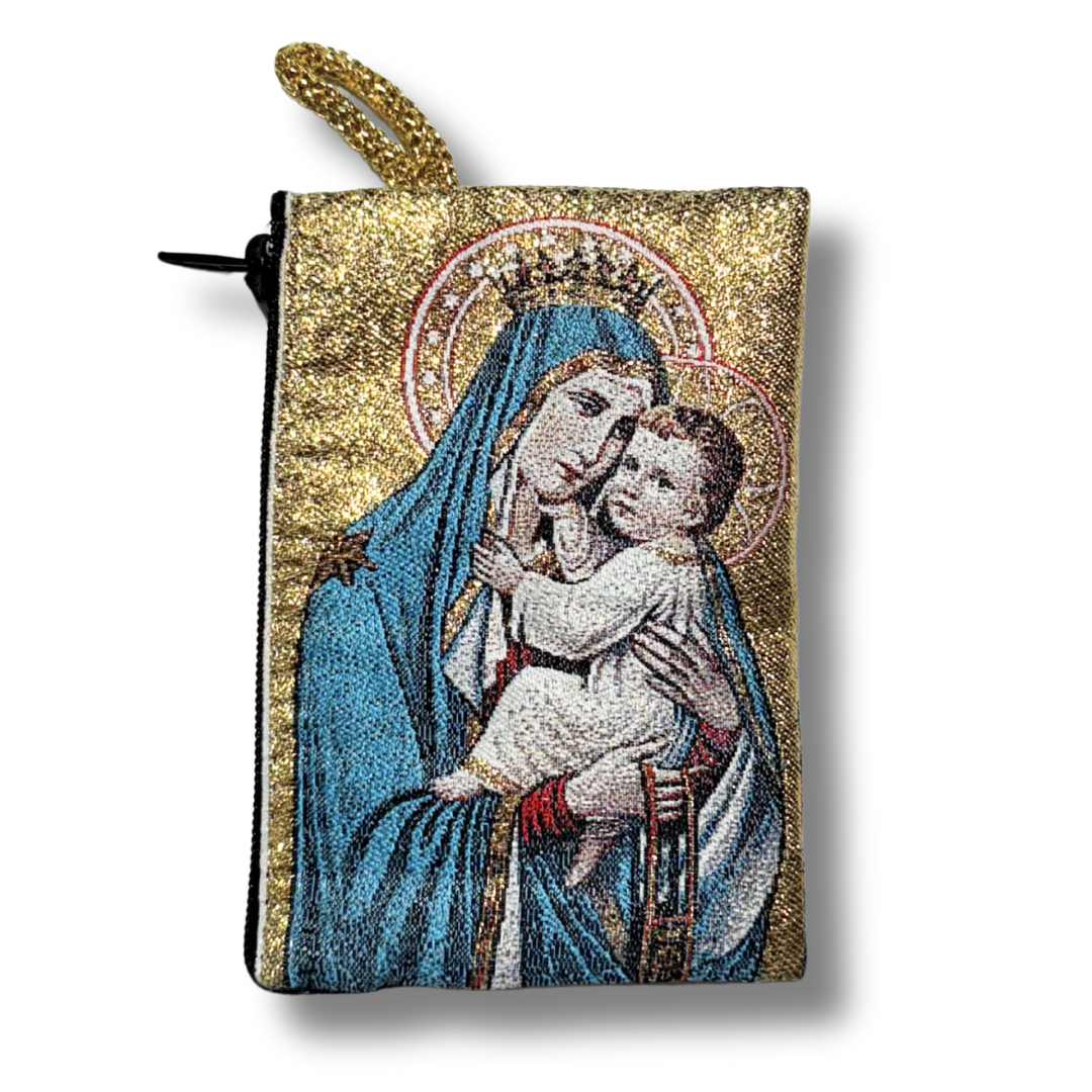 Sacred Heart and Our Lady of Mount Carmel Pouch
