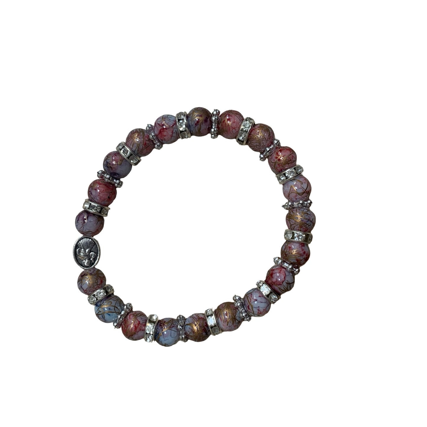 Marble Rhinestone Bracelet of Assorted Colors