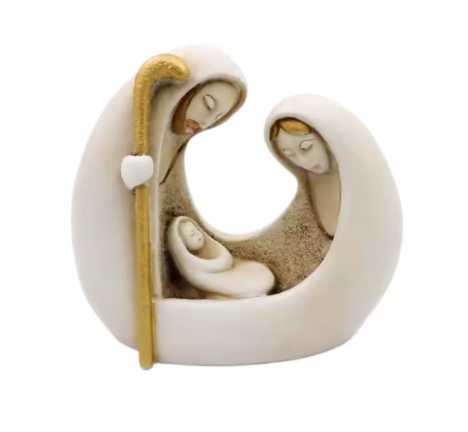 Round Modern Holy Family Statue