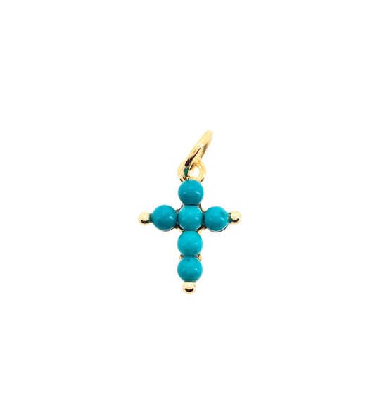 "TINY" CROSS Turquoise