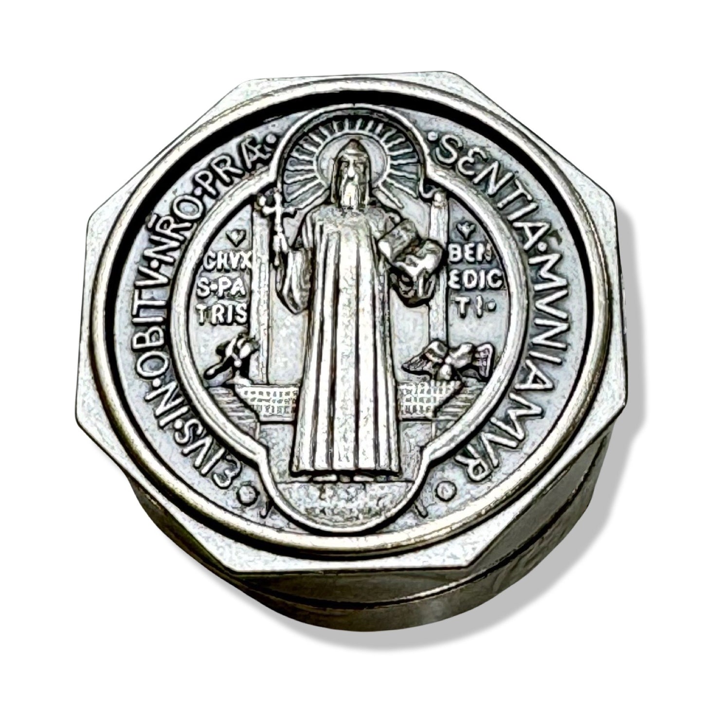 St. Benedict Rosary with Rose Beads and Case