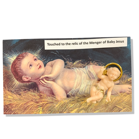 Baby Jesus Figurine Touched to Relic