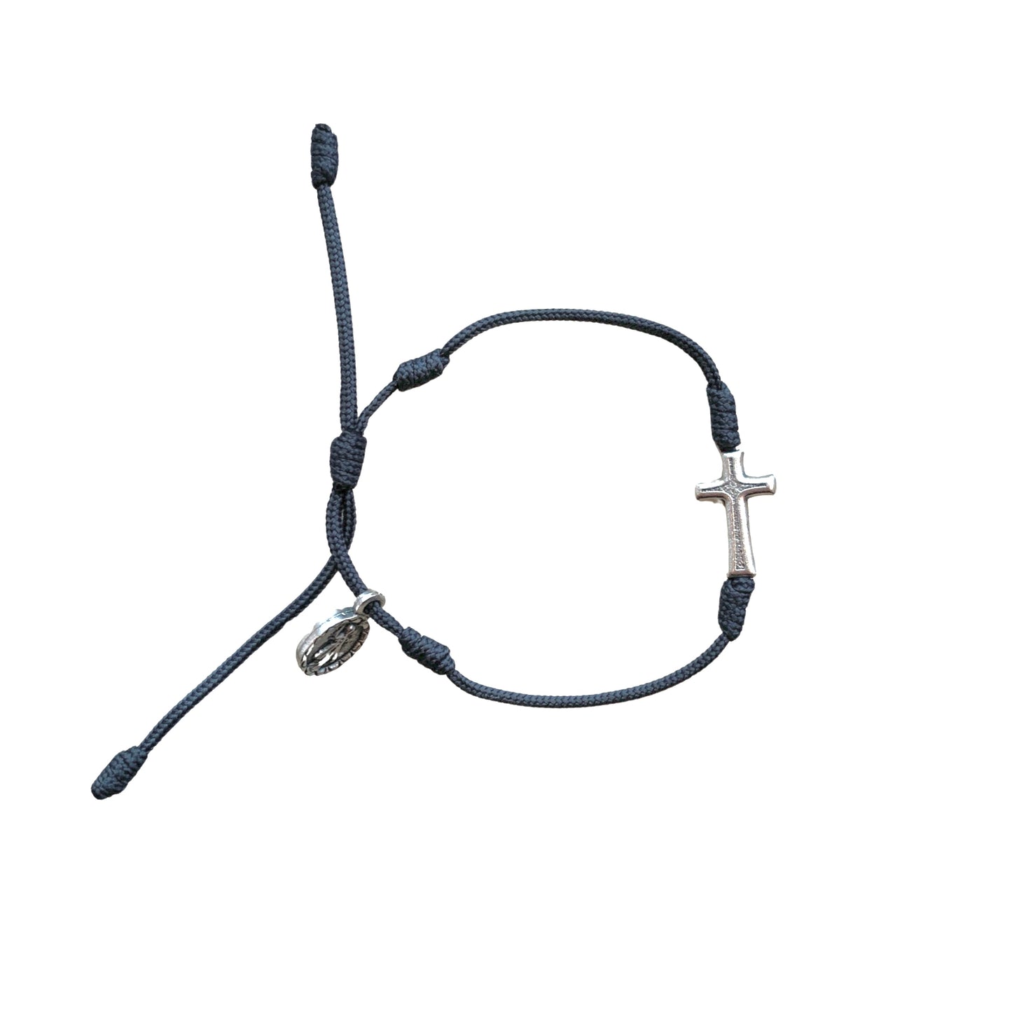Queen of Peace Cross String Bracelet of Assorted Colors
