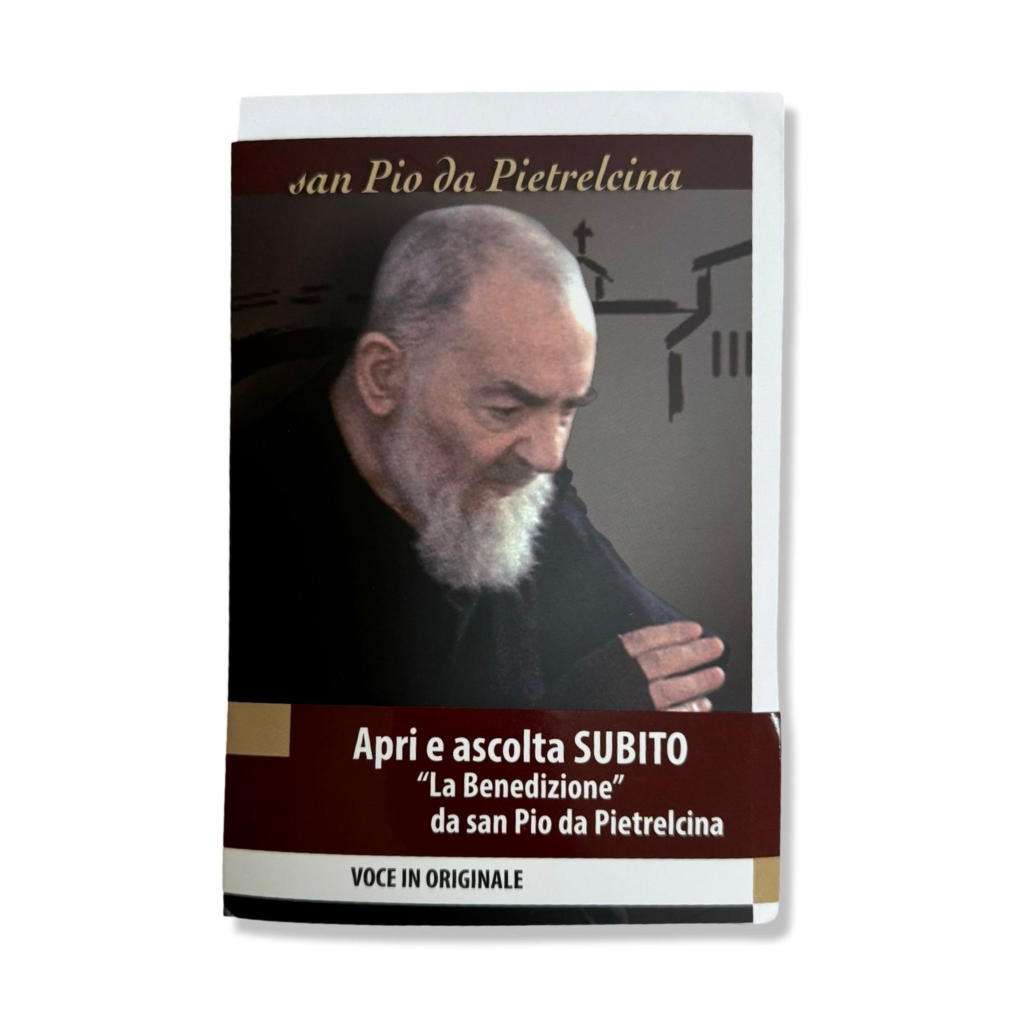 St. Padre Pio Blessing Card with Recording
