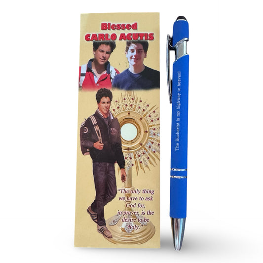 St. Carlo Acutis Bookmark and Pen