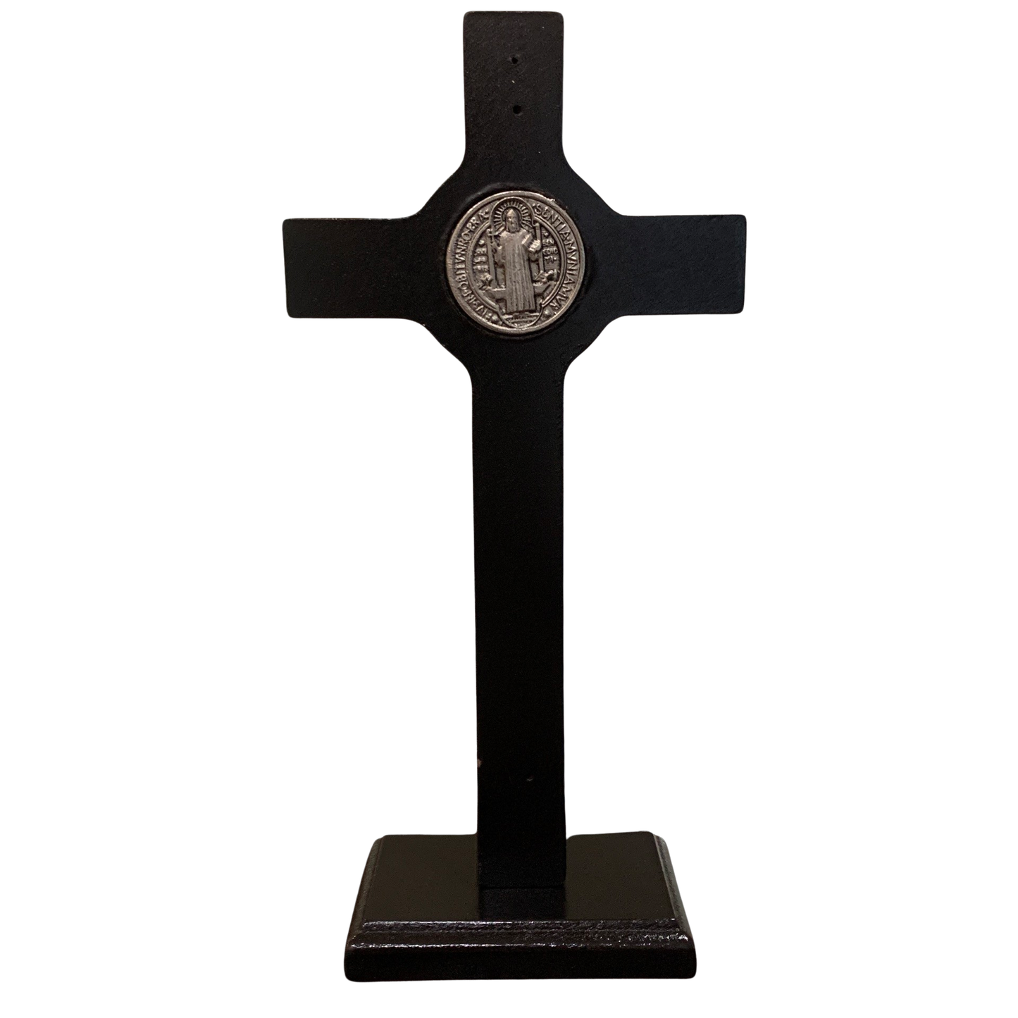 Black St. Benedict Standing Crucifix