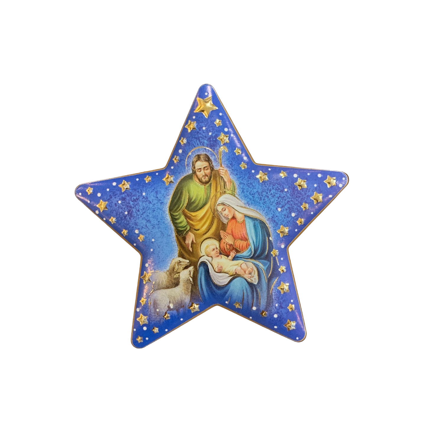 Star-Shaped Holy Family Christmas Image