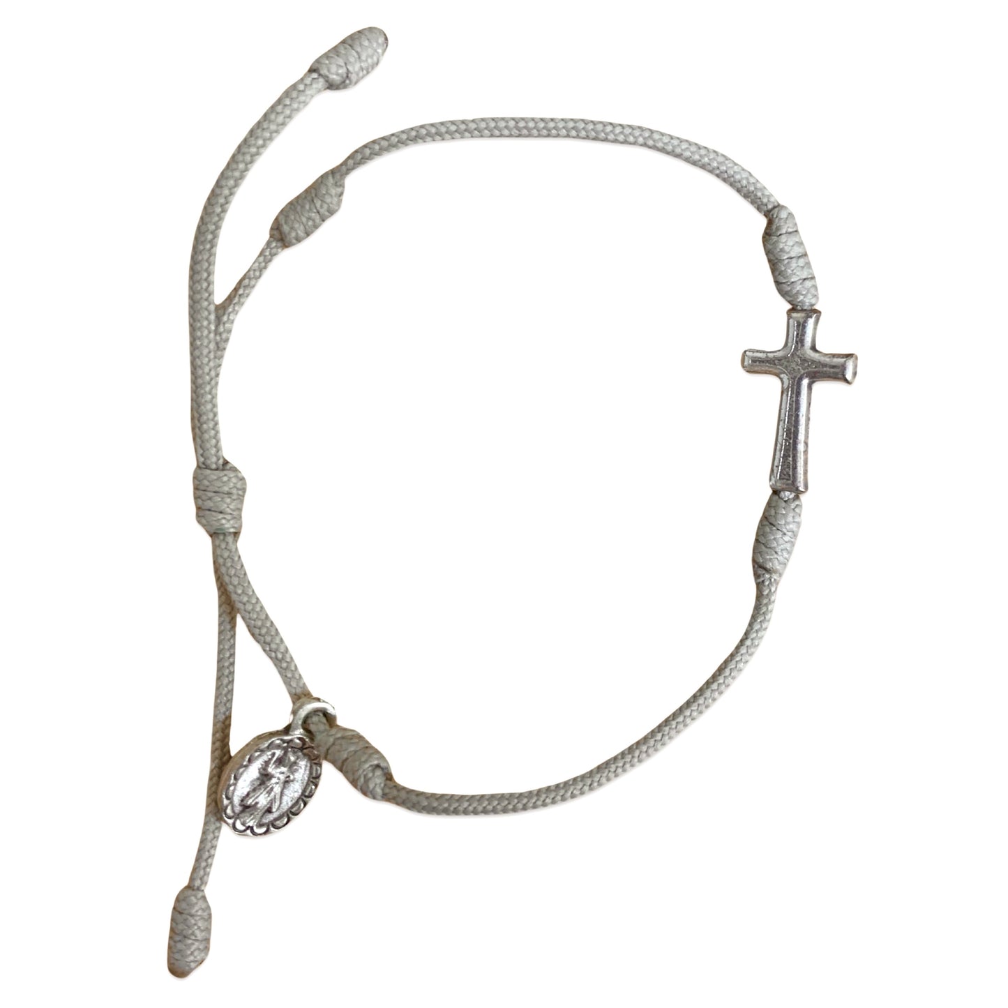 Queen of Peace Cross String Bracelet of Assorted Colors