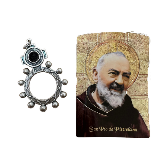 Padre Pio Decade Ring Rosary