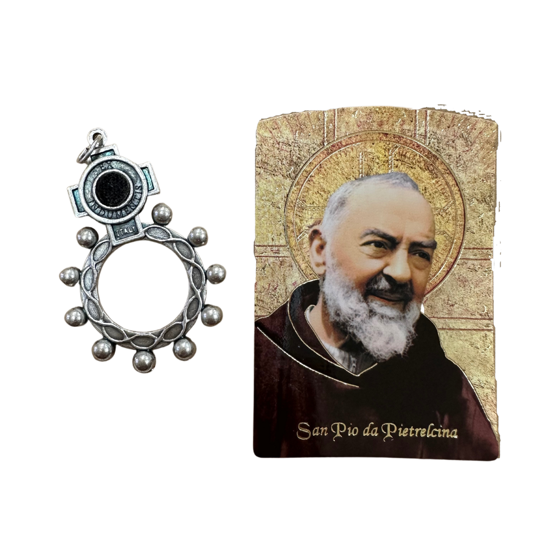 Padre Pio Decade Ring Rosary