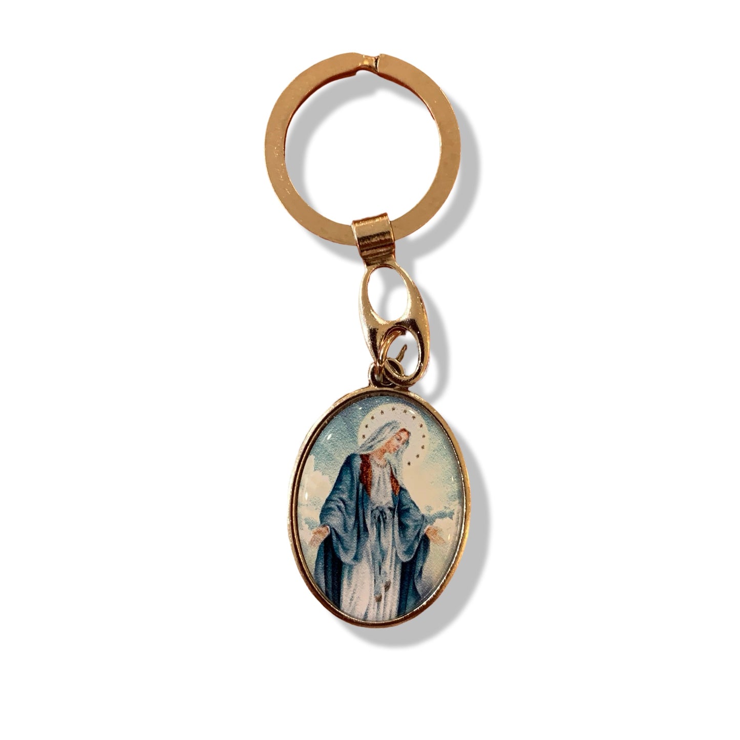 Vibrant Colored Miraculous Medal Keychain