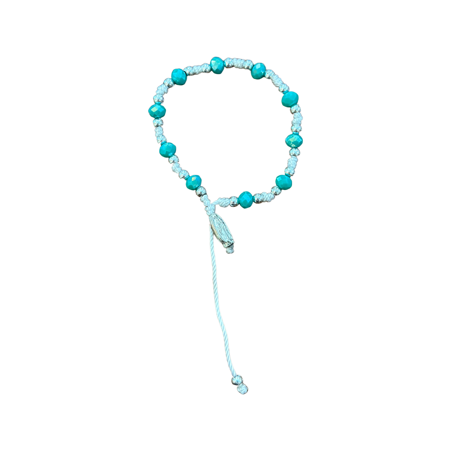 Mexican Guadalupe Decade Rosary Bracelet of Assorted Colors