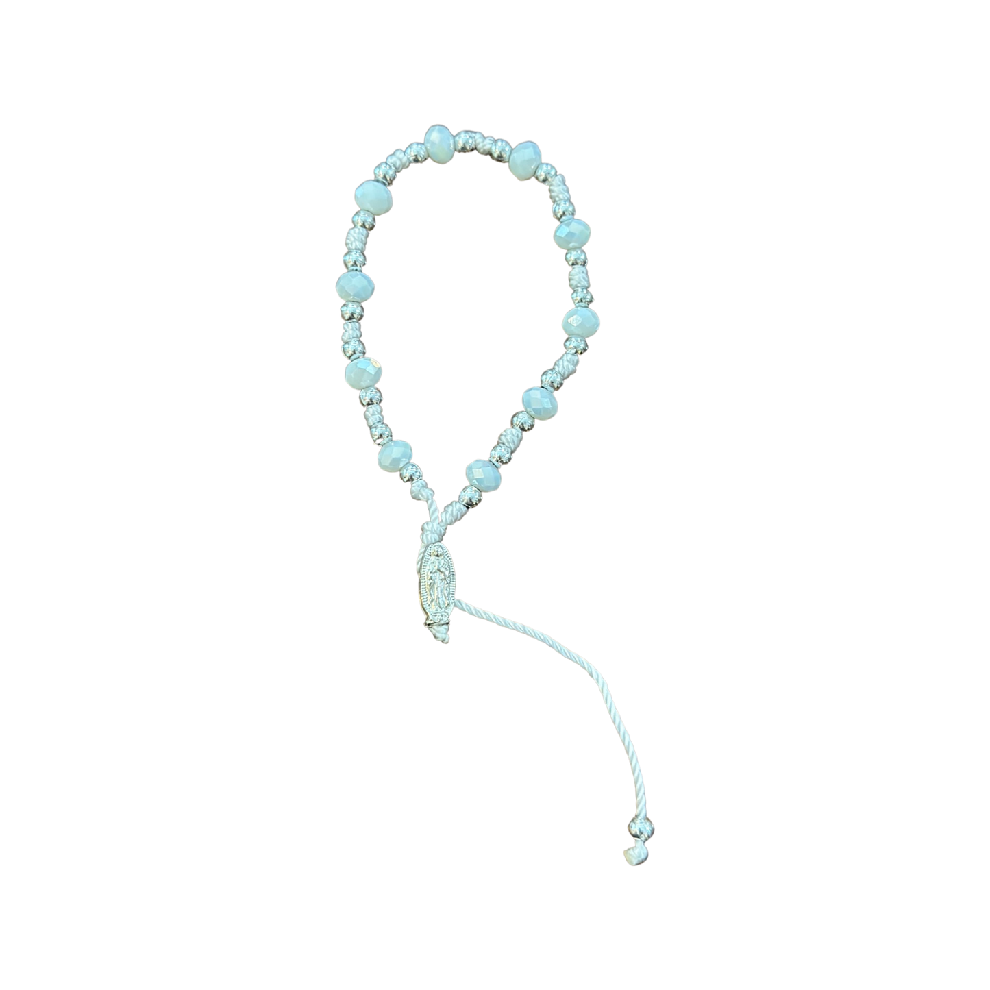 Mexican Guadalupe Decade Rosary Bracelet of Assorted Colors