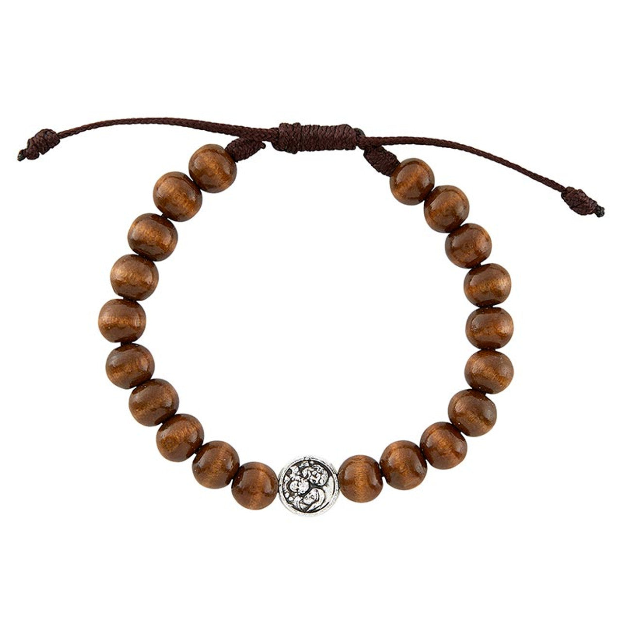 Wood St. Joseph and the Holy Family Bracelet