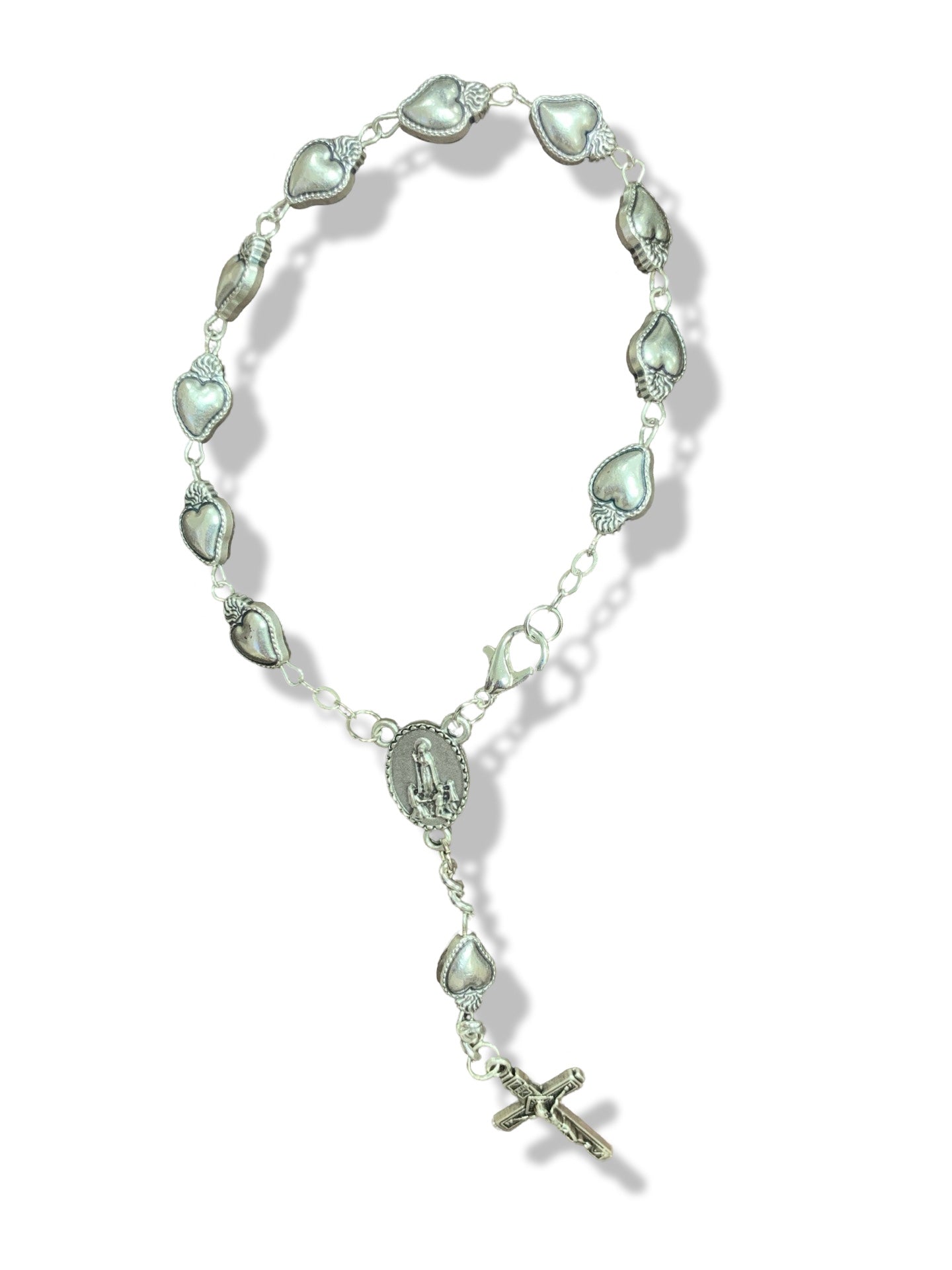 Fatima Decade Rosary with Heart Beads