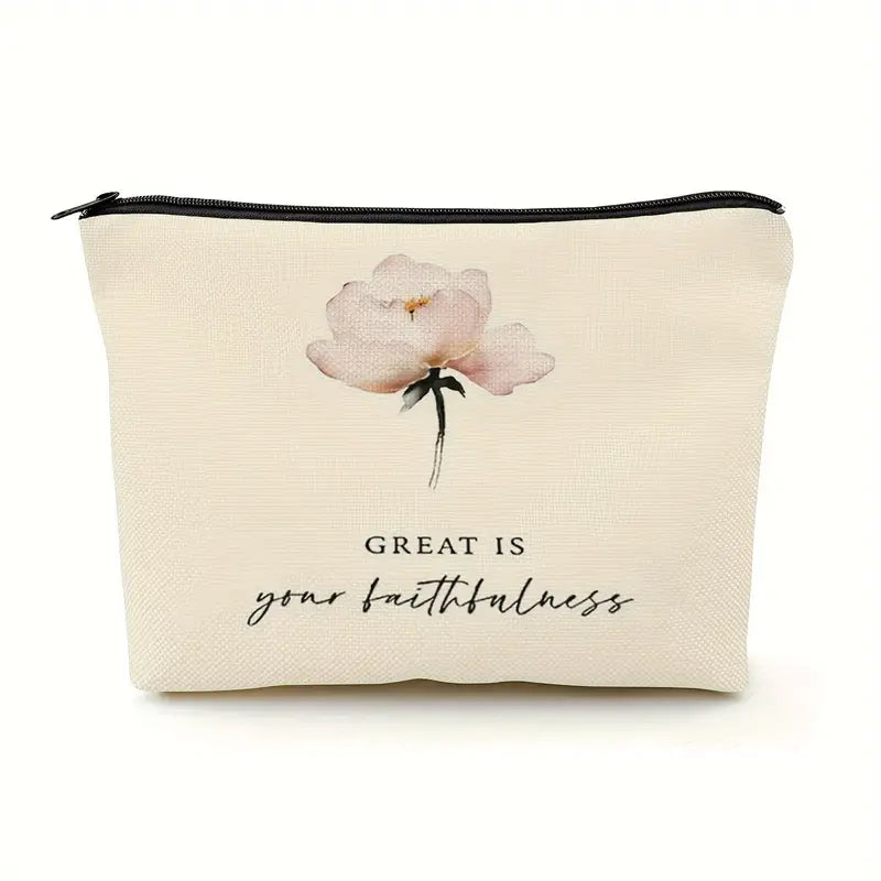 "Great is Your Faithfulness" Canvas Pouch